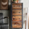 Kommode 50x120cm 'Waco' recyceltes Altholz & Metall