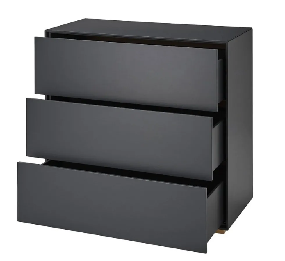 Kommode 92x86cm 'Wynwood' Wildeiche & MDF anthrazit