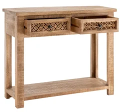 Konsolentisch 100x80cm 'Shania' Mangoholz massiv