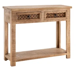 Konsolentisch 100x80cm 'Shania' Mangoholz massiv