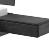 Nachtkommode 45x16cm 'Lunaris' Wildeiche massiv schwarz