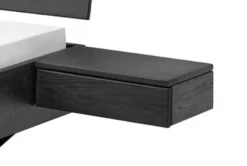 Nachtkommode 45x16cm 'Lunaris' Wildeiche massiv schwarz
