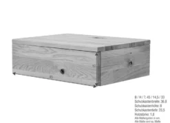 Nachtkonsole 45x14cm 'Miriam' Wildeiche geölt