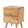 Nachttisch 4 Holzfarben zur Auswahl 'Grace' 45x60cm Massivholz Kernbuche natur geölt
