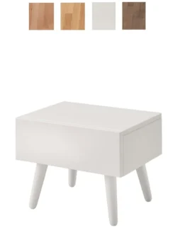 Nachttisch 4 Holzfarben zur Auswahl 'Grace' 45cm Massivholz Kernbuche natur geölt