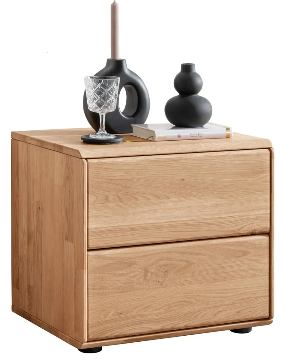 Nachttisch 51x45cm "Messina" Wildeiche massiv