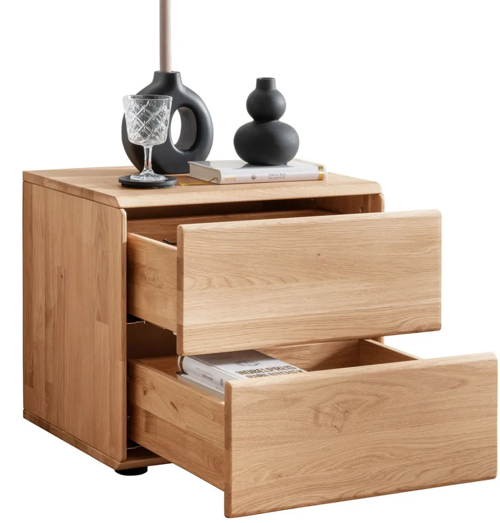 Nachttisch 51x45cm "Messina" Wildeiche massiv