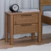 Nachttisch 45x47cm "Skagen" Wildeiche massiv geölt