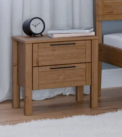 Nachttisch 45x47cm "Skagen" Wildeiche massiv geölt