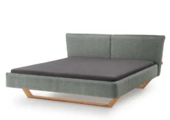 Polsterbett 180x200cm 'Monaco' Wildeiche Stoff Water-Green