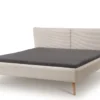Polsterbett 140x200cm 'Monaco' Wildeiche Stoff Cord creme