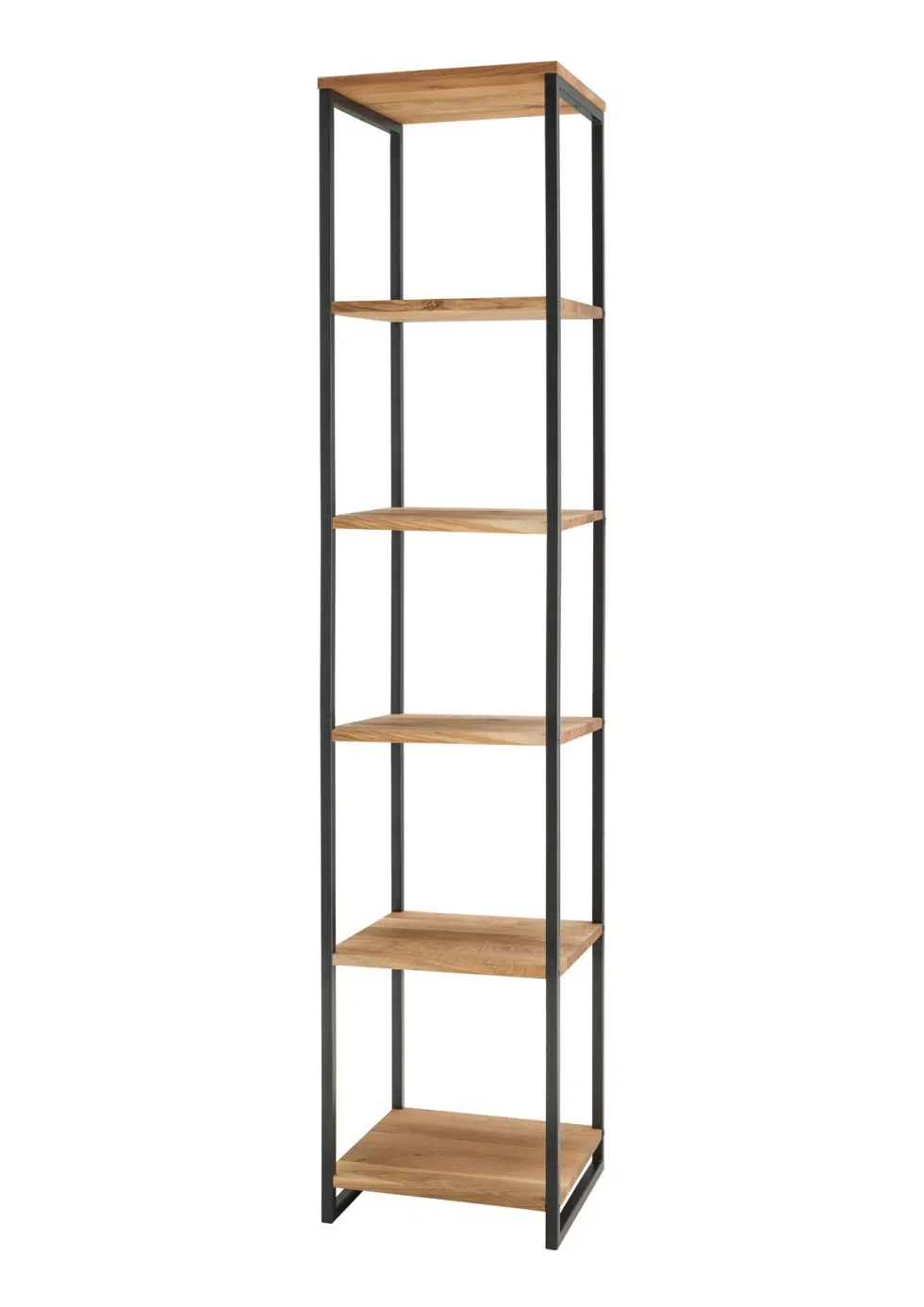 Regal 40x198cm 'Lissabon' Wildeiche Stahl schwarz