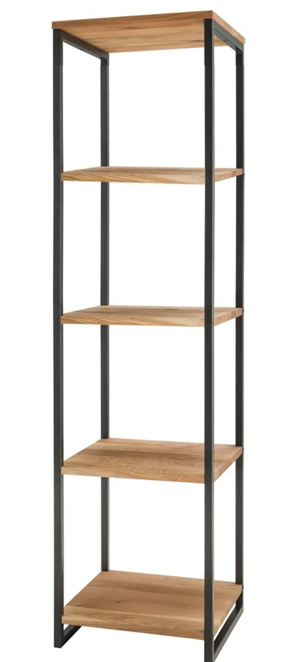 Regal 40x160cm 'Lissabon' Wildeiche Stahl schwarz