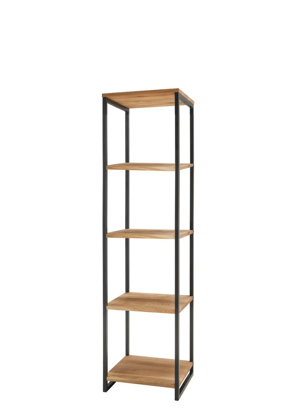 Regal 40x160cm 'Lissabon' Wildeiche Stahl schwarz