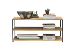 Regal 120x46cm 'Lissabon' Wildeiche Stahl schwarz