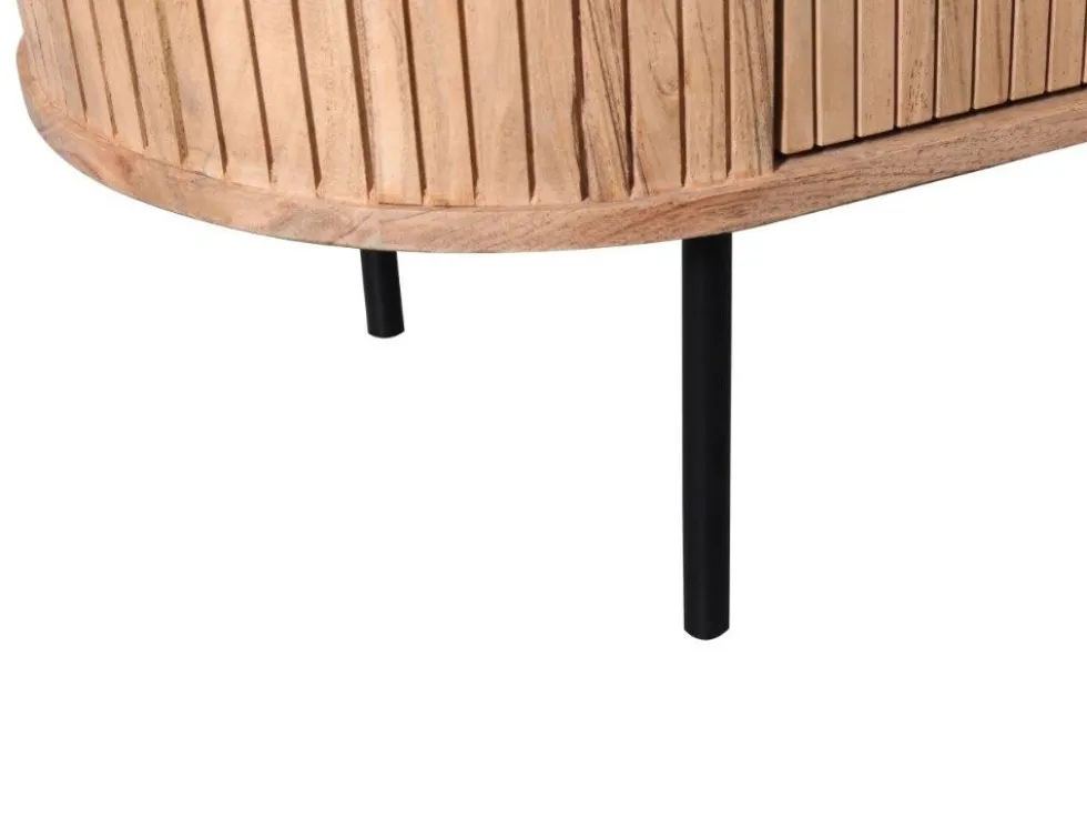 Schrank mit Beleuchtung 118cm 'Atlantic' Akazie massiv