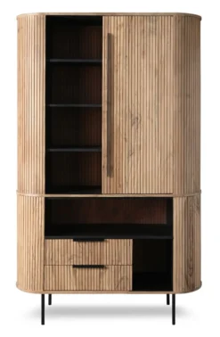 Schrank mit Beleuchtung 118cm 'Atlantic' Akazie massiv