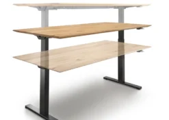 Schreibtisch 140cm höhenverstellbar 'Lyon' Kernbuche geölt