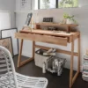 Schreibtisch mit Aufsatz 126cm 'Stockholm' Buche massiv