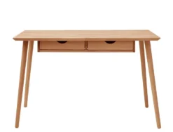 Schreibtisch mit 2 Schubkästen 120cm 'Diego' Kernbuche geölt