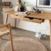 Schreibtisch mit 2 Schubkästen 120cm 'Diego' Wildeiche geölt