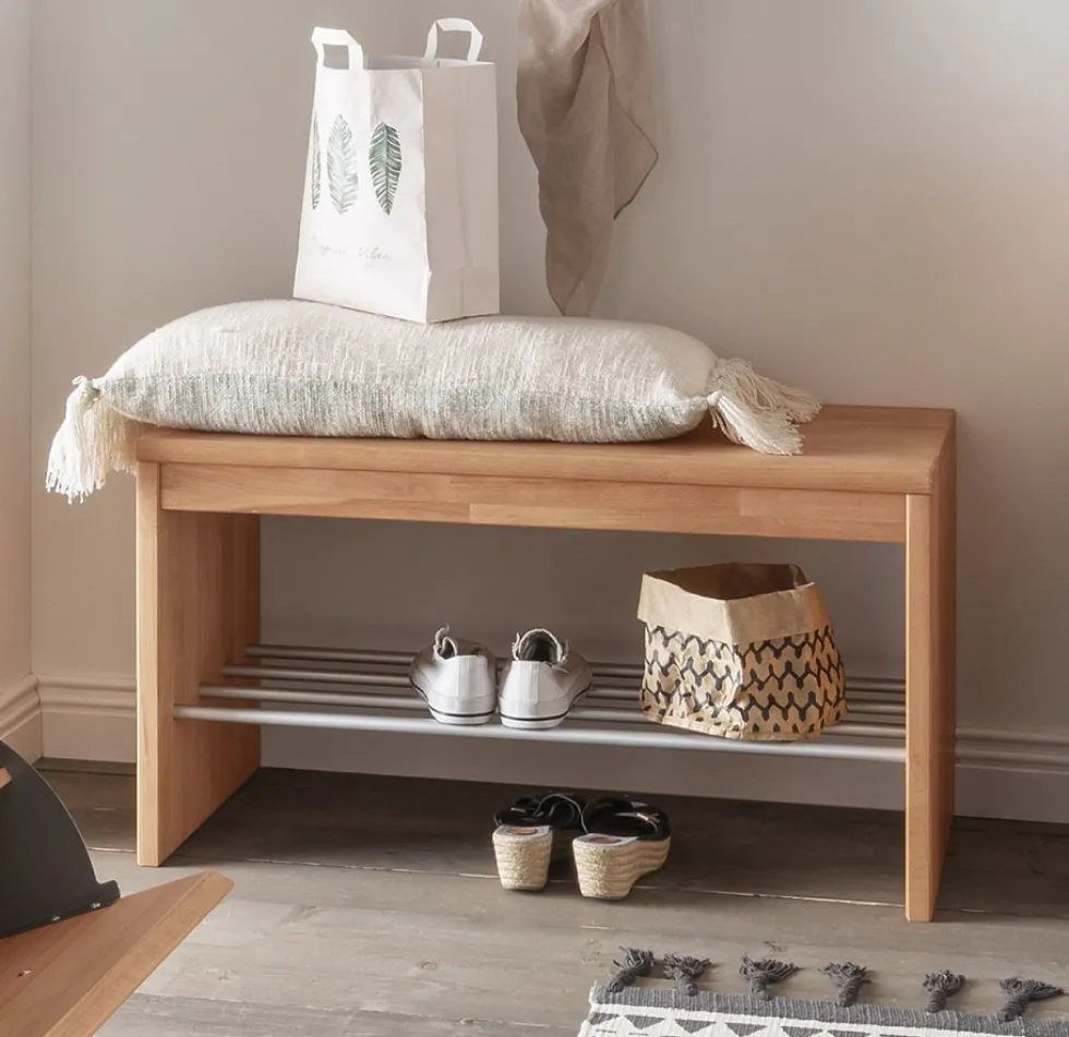 Schuhbank 82x45cm 'Stockholm' Buche massiv AV