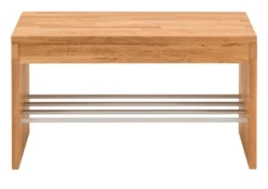 Schuhbank 82x45cm 'Stockholm' Wildeiche massiv AV