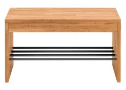 Schuhbank 120x45cm 'Stockholm' Wildeiche massiv