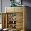 Schuhschrank 100x111cm 'Bayreuth' Wildeiche massiv