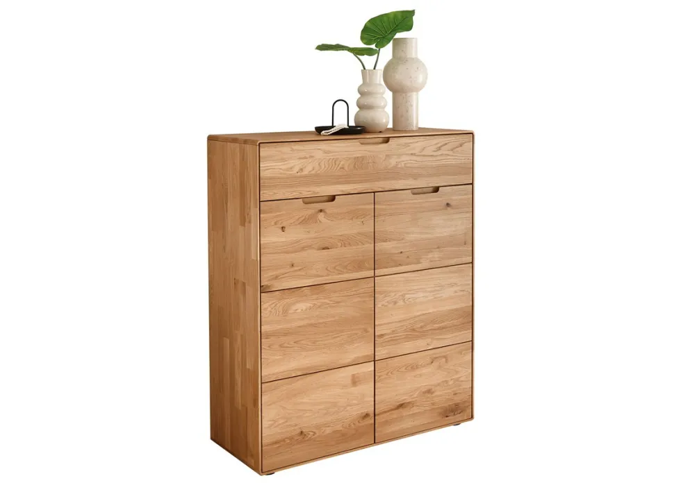 Schuhschrank 100x121cm "Kent" Wildeiche massiv