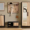 Schuhschrank 88x105cm 'Namibia' Eiche & Mango schwarz