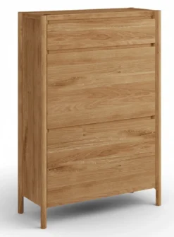 Schuhschrank 83x120cm 'Scandi' Wildeiche massiv