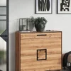 Schuhschrank 120x104cm "Zarah" Wildeiche geölt