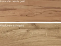 Schwebetürenschrank 3-türig 'Bamberg' Wildeiche Weißglas/Holz