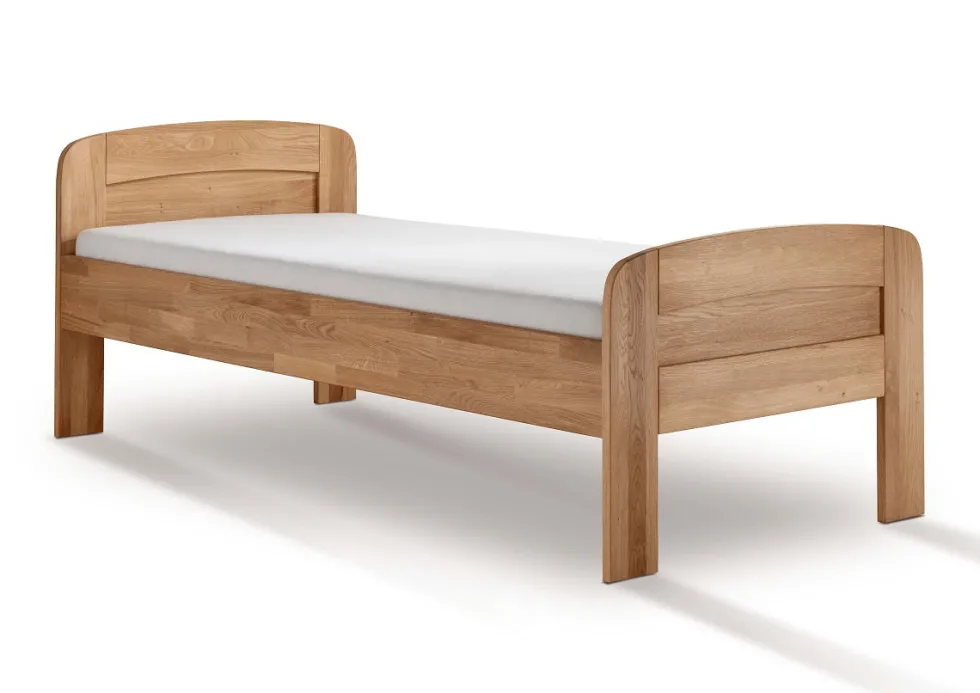 Seniorenbett verschiedene Breiten und Längen Wildeiche massiv Carla II" 90 cm 220 cm