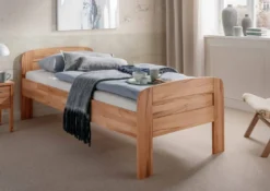 Seniorenbett verschiedene Breiten und Längen Kernbuche massiv Carla II" 100 cm 220 cm