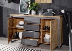 Sideboard 160cm 'Genua' Akazie gebürstet