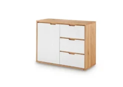 Sideboard Front weiß oder grau 105cm 'Alabama' Wildeiche massiv grau