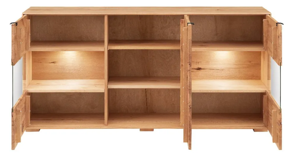 Sideboard mit Beleuchtung 180cm 'Montana' Kernbuche geölt
