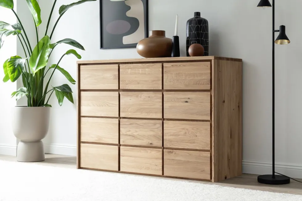 Sideboard 130x91cm 'Alexandra' Wildeiche geölt
