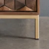 Sideboard 140x77cm "Assuan" Mango & Metall goldfarbig WZ-0462