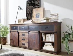 Sideboard 200x90cm 'Bayamo' Mango & Eisen