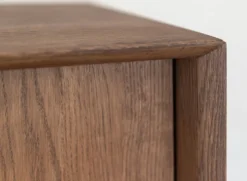 Sideboard 121x90cm 'Dubai' Wildeiche Tabacco 4 Schubkästen 3x Holz / 1x Glas