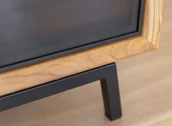 Sideboard 121x90cm 'Jannik' Wildeiche massiv 4 Schubkästen 4x Holz