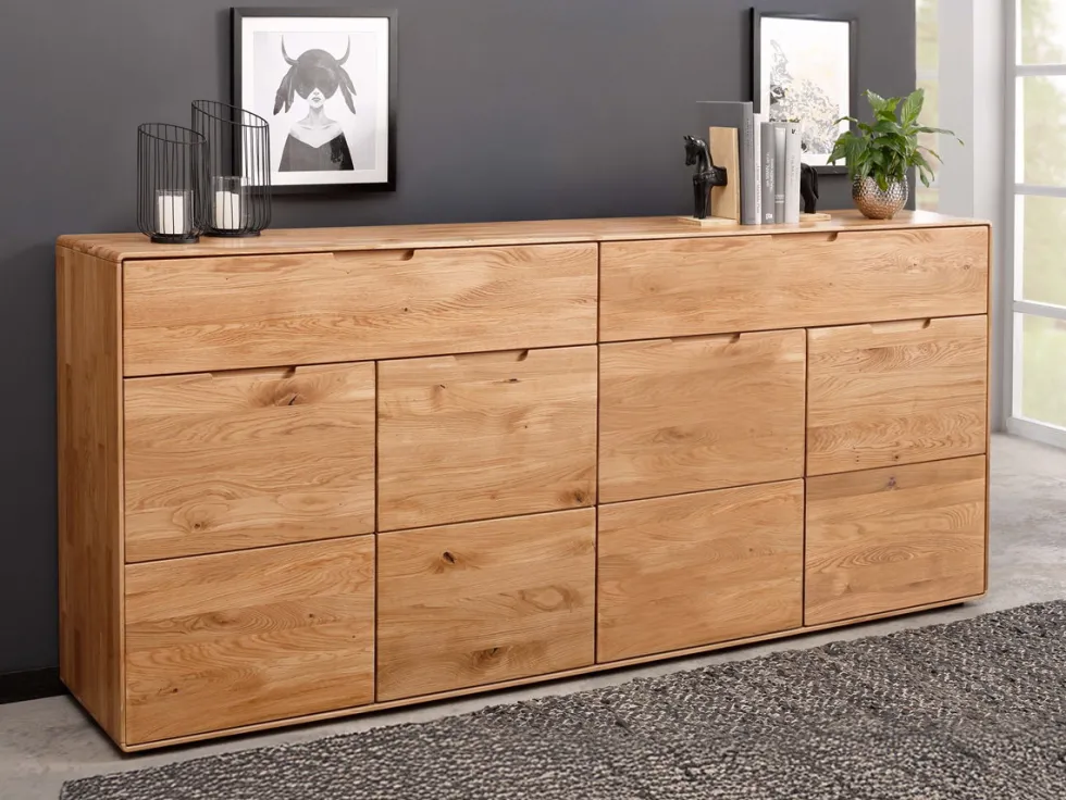 Sideboard 200x91cm "Kent" Wildeiche massiv