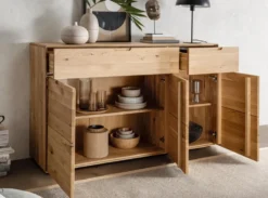 Sideboard 149x91cm "Kent" Wildeiche massiv