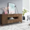 Sideboard 180x75cm "Lugano" Kernbuche massiv Tabak geölt