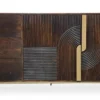 Sideboard 180x80cm 'Marvello' Mango mahagoni & Metall goldfarbig