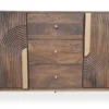 Sideboard 150x80cm 'Marvello' Mango braun & Metall goldfarbig