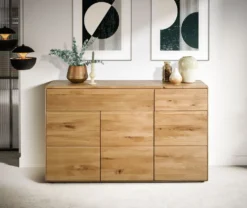 Sideboard 149x91cm "Messina" Wildeiche massiv